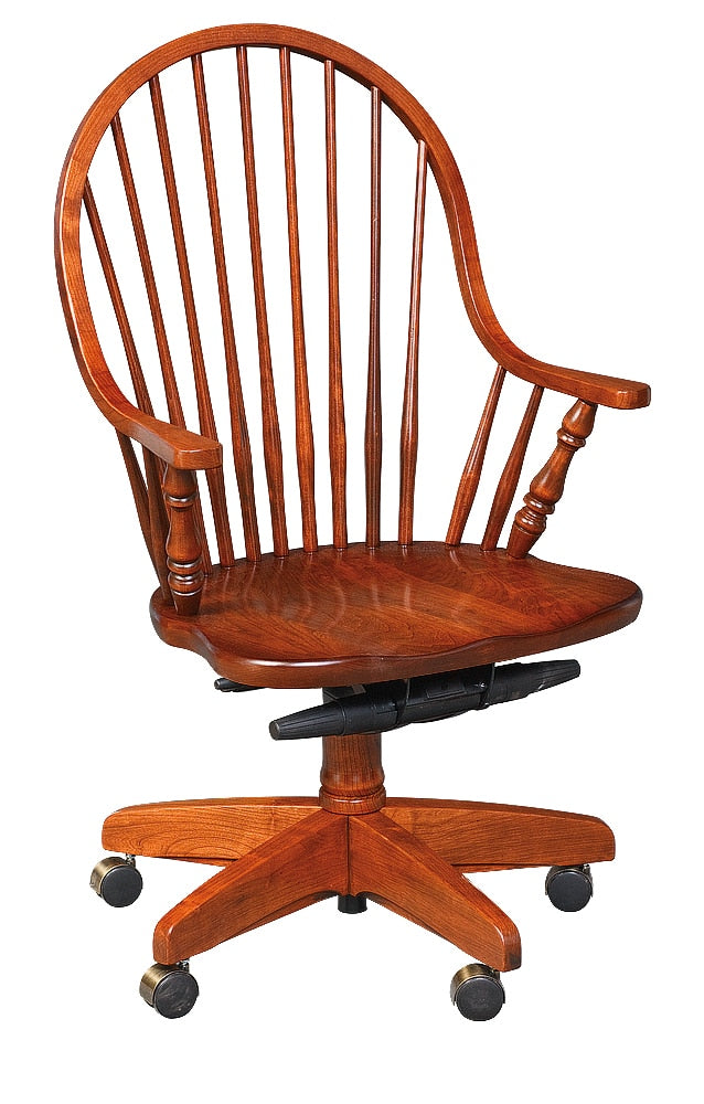 Arm Desk Chair with Round Spindles