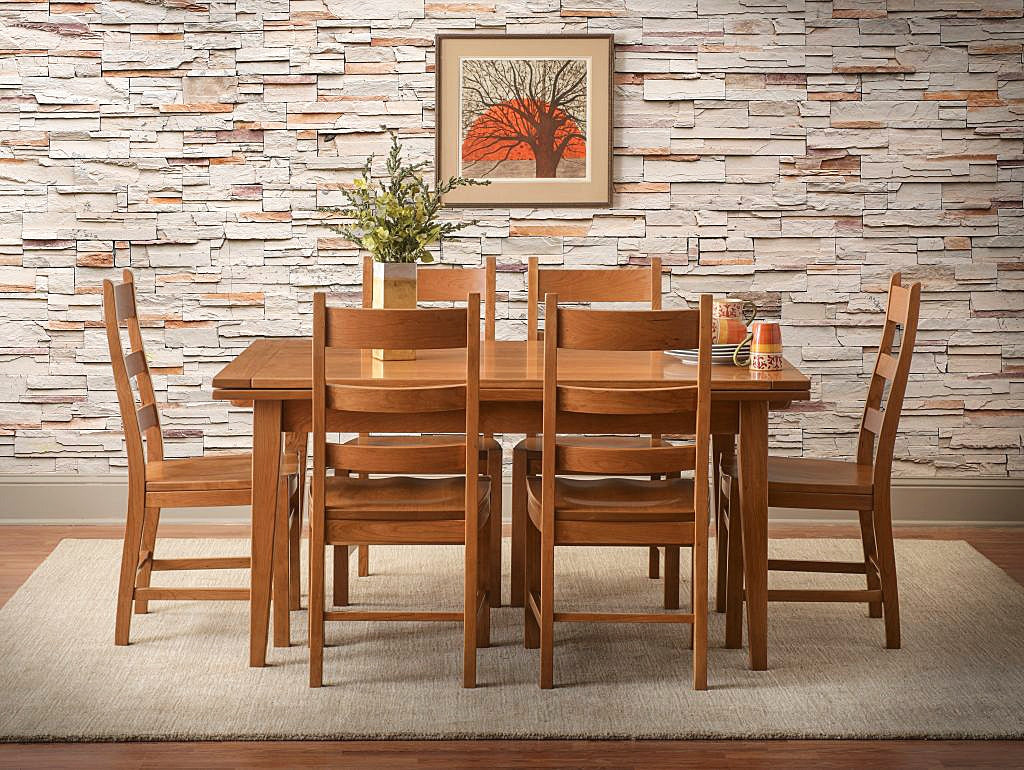 Rectangle Tapered Leg End Extension Drawleaf Table