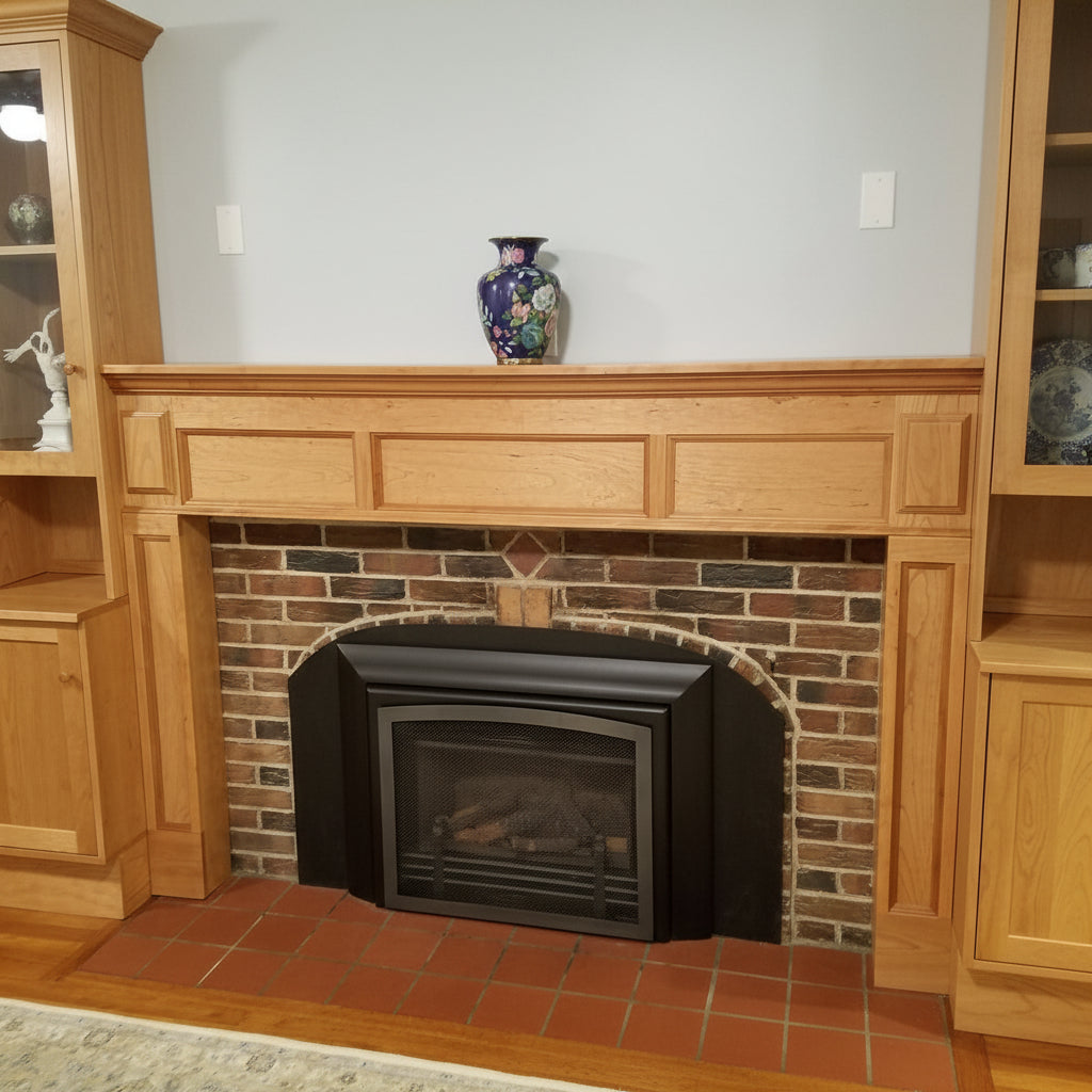 Fireplace Mantel with Side Cabinets
