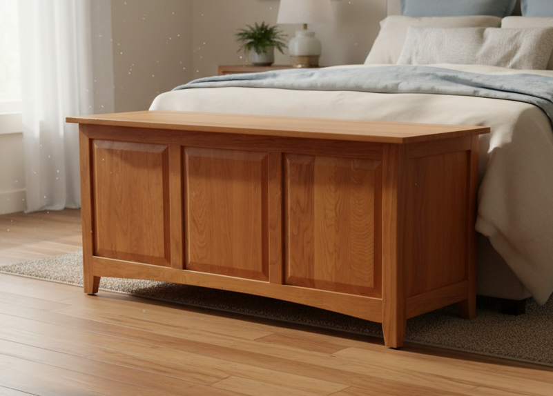 Custom Storage Bench with Arched Bottom