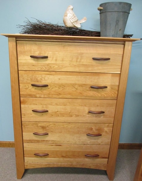 Willow Cherry Five Drawer Chest