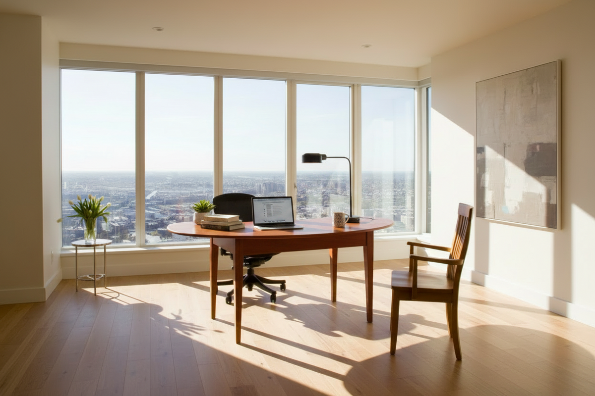 Custom Kidney Shaped Cherry Desk