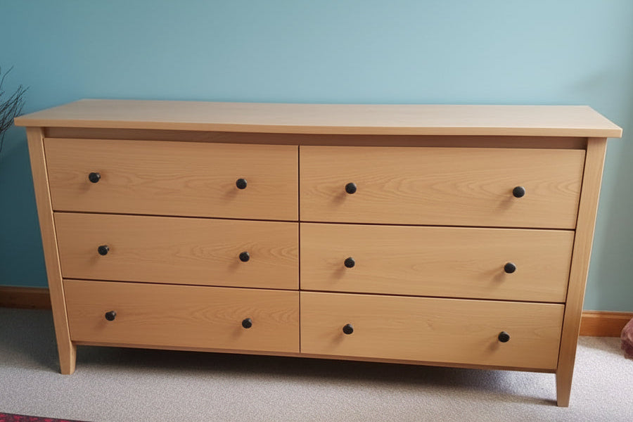 Shaker Post Six Drawer Dresser (SHP9660)
