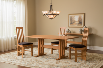 Bevel Boat Extension table in Solid Hardwood