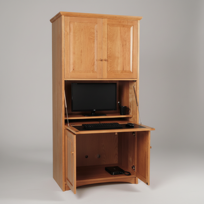 Cherry Computer Armoire