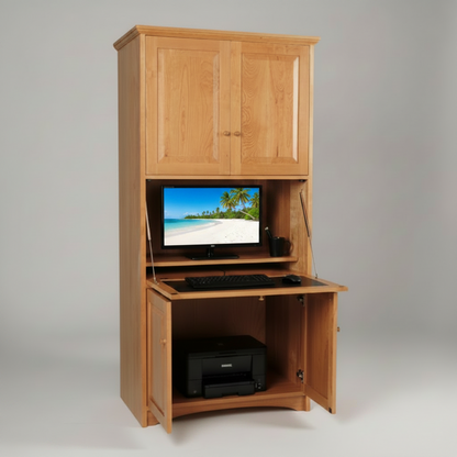 Cherry Computer Armoire