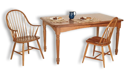 Rectangle Turned Leg Table
