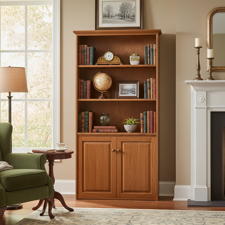 Shaker Bookcase with Doors