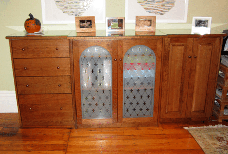 Custom Cabinet with Glass Doors