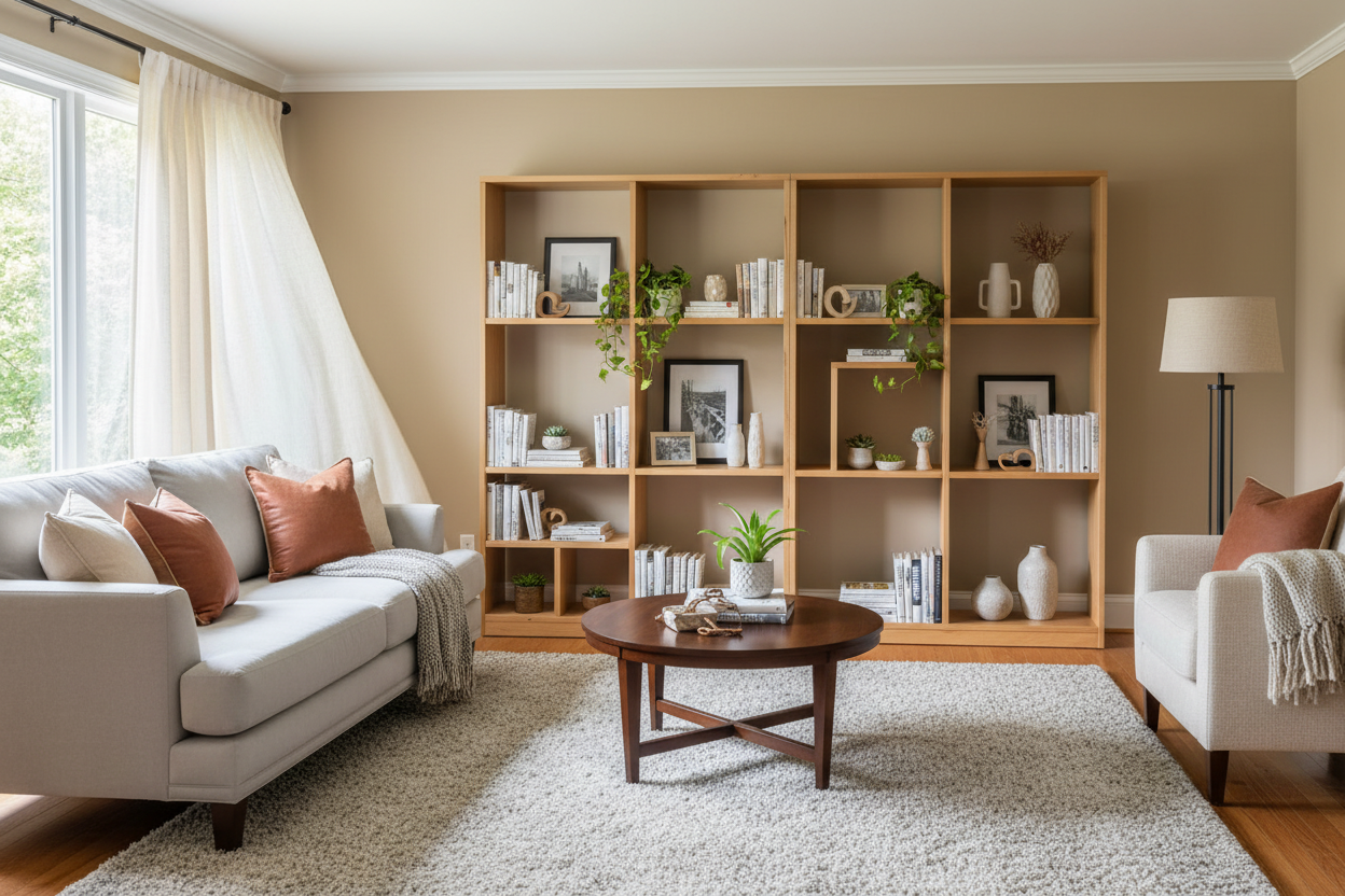 Custom Multi-Compartment Bookcase
