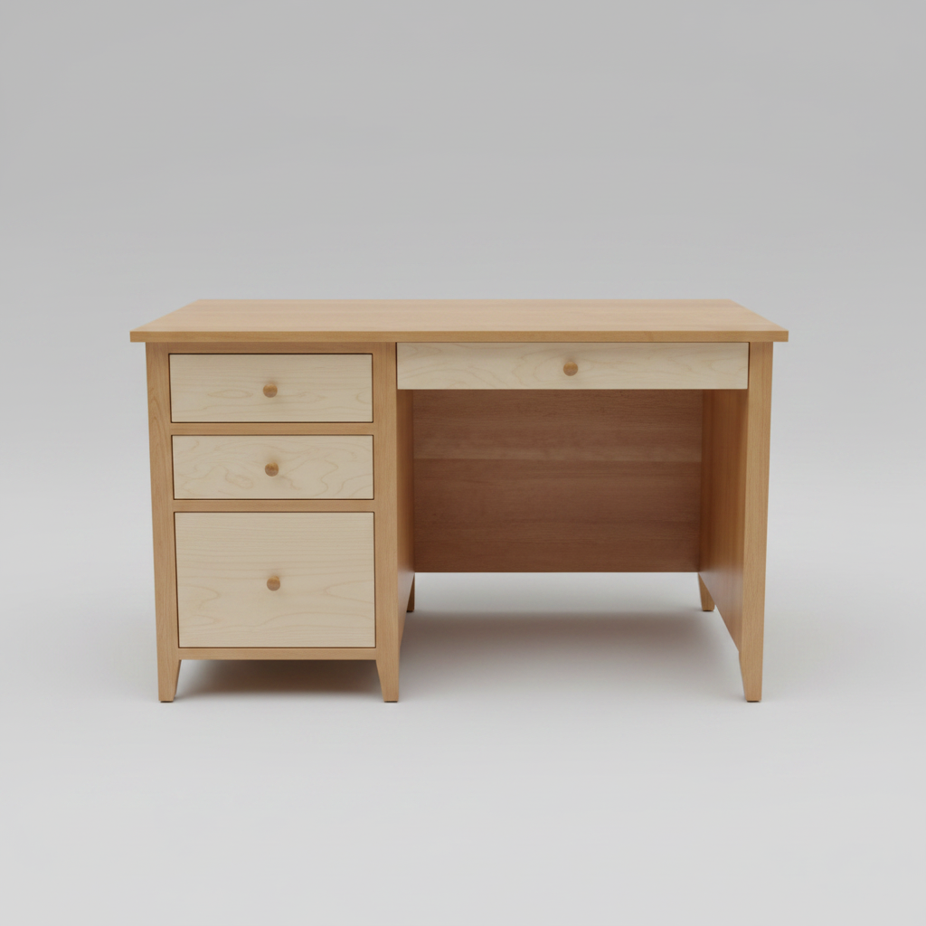 Custom Cherry and Maple Desk