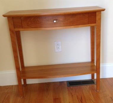 Custom Cherry Demi-lune table Bowed Front