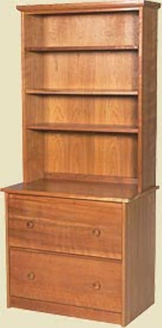 Solid Cherry Optional Hutch Shown D11.25Xw32Xh42