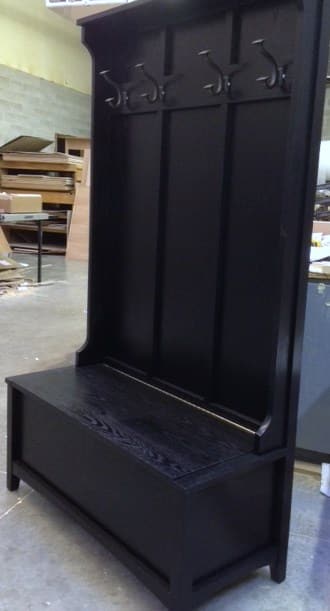 Custom Coat Rack with Storage Bench