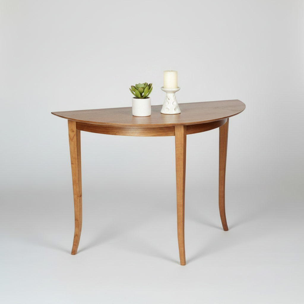 Custom Cherry Demi-lune table