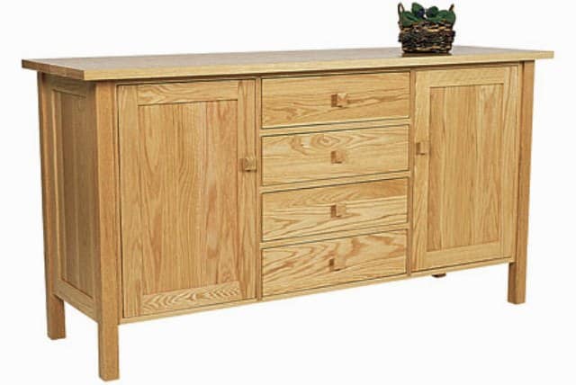 Oak Four Drawer Mission Buffet