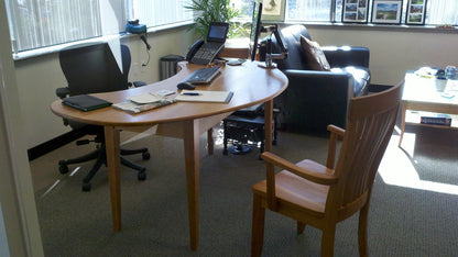 Custom Kidney Shaped Cherry Desk