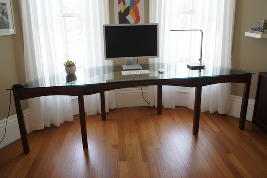 Arched Glass Top custom Desk