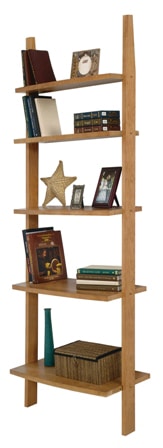 Solid Cherry Ladder Shelving