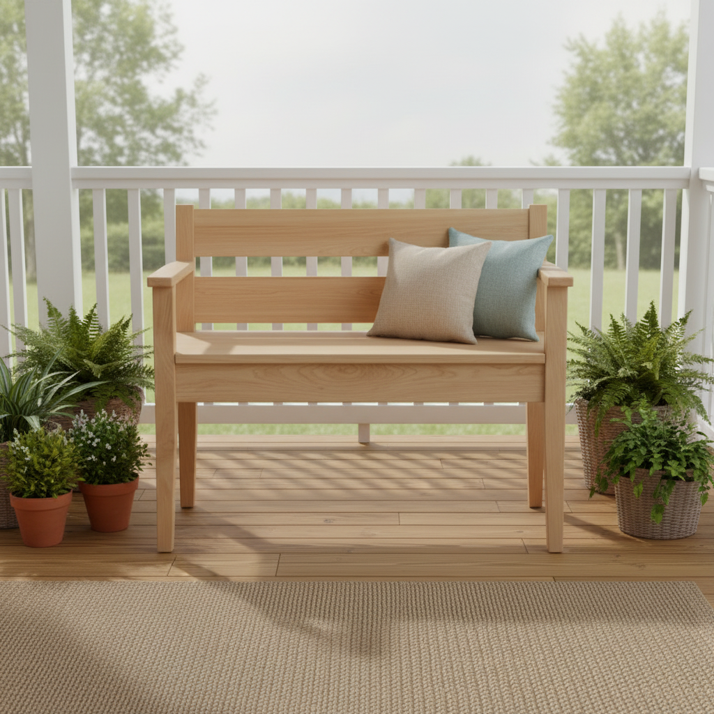 Shaker Benches with Arms