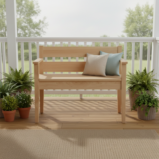 Shaker Benches with Arms