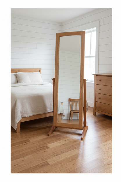Cheval Swivel Mirror (Shown in Solid Cherry)