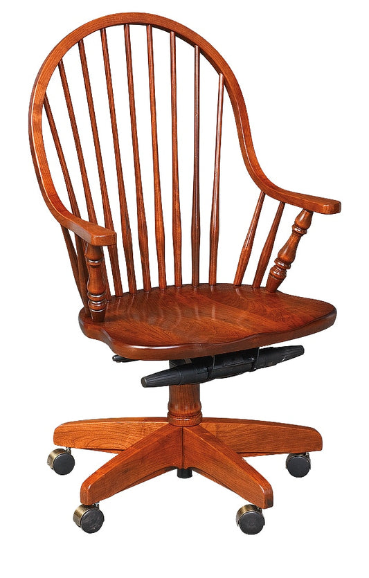 Arm Desk Chair with Round Spindles