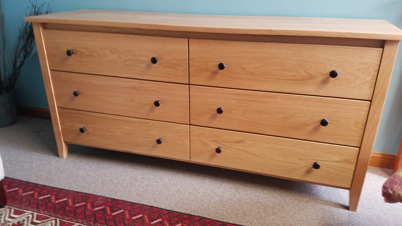 Shaker Post Six Drawer Small Dresser (SHP9648)