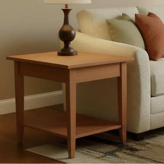 Shaker End Table with Drawer and shelf