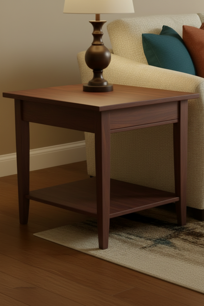 Shaker End Table with Drawer and shelf