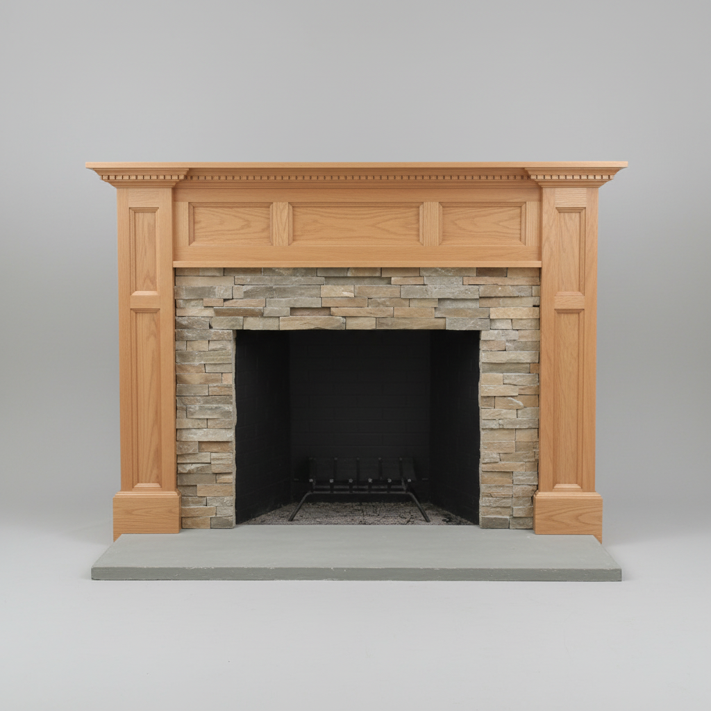 Fireplace Mantel with Dentil Mouldings