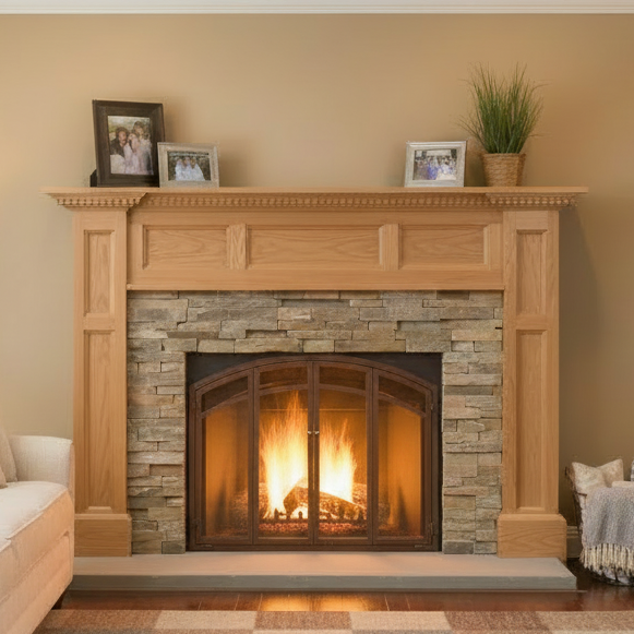 Fireplace Mantel with Dentil Mouldings