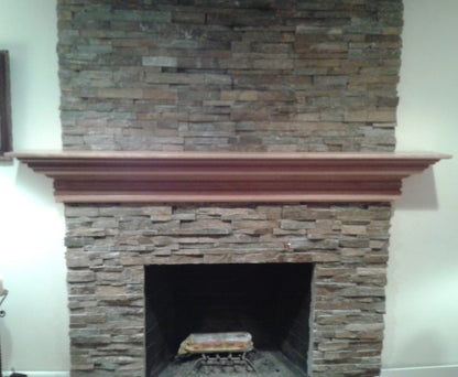 Fireplace Mantel with Double Crowning