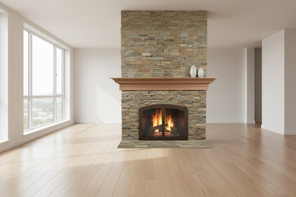 Fireplace Mantel with Double Crowning