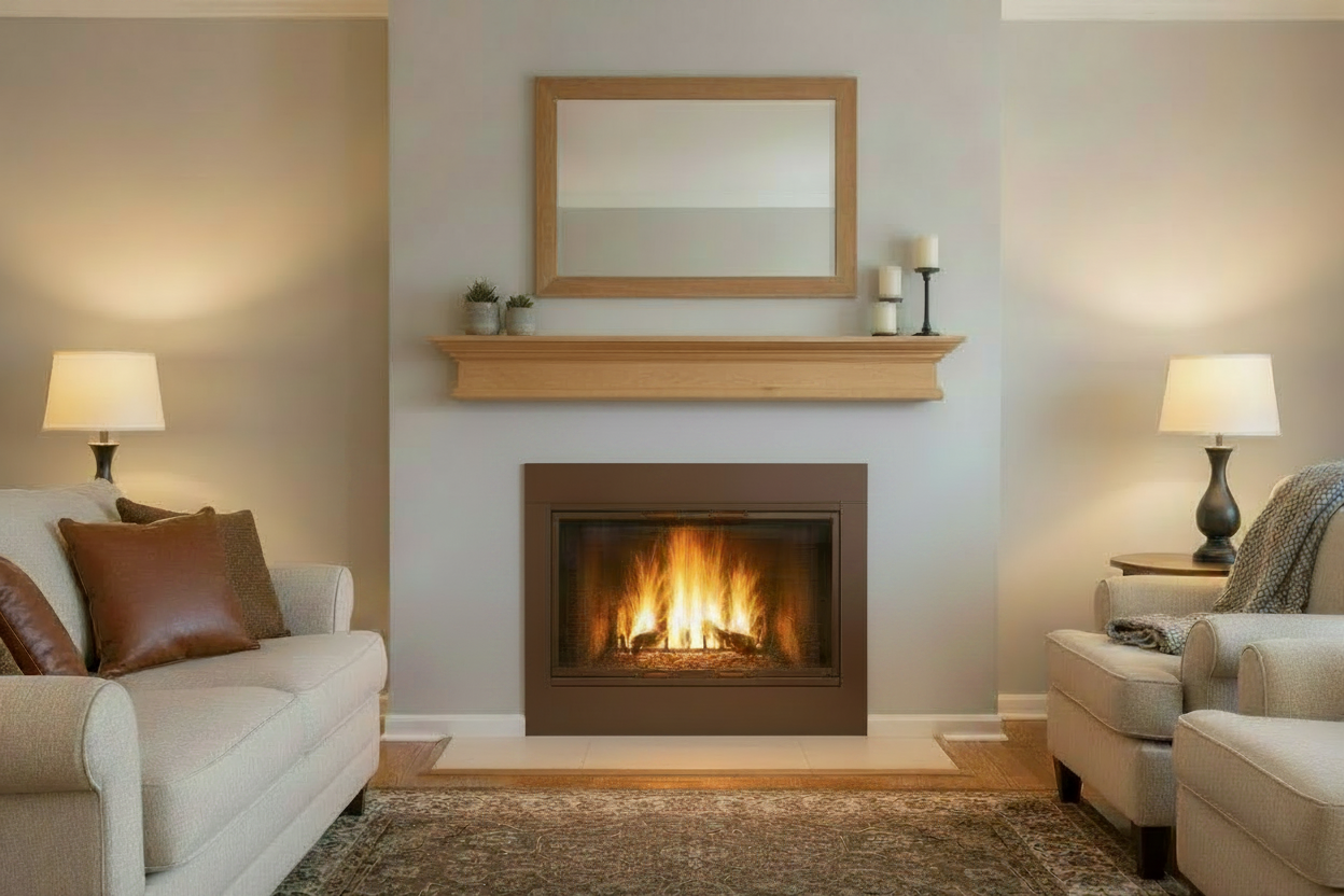 Fireplace Mantel with Large Crown