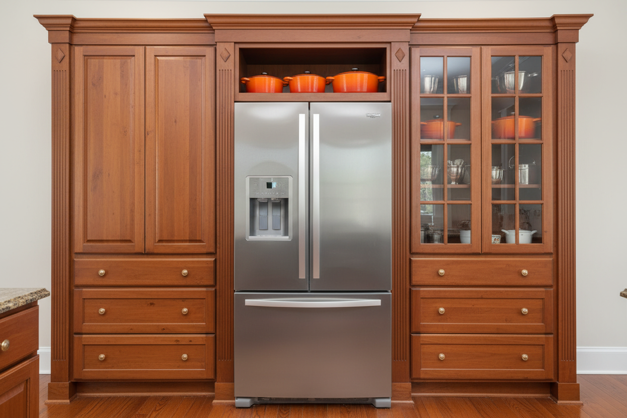Custom Kitchen Cabinets with top Glass doors Full corner drawers