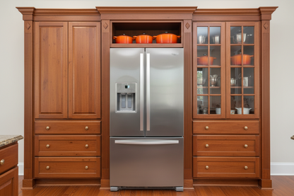 Custom Kitchen Cabinets with top Glass doors Full corner drawers