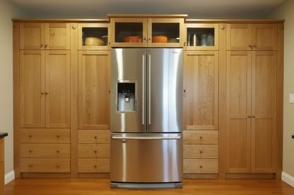 Custom Kitchen Cabinets with top Glass doors Full corner drawers