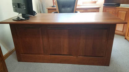 Cherry Executive Desk W/Flat Paneled Back