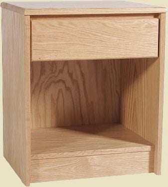 Contemporary Oak Small Nightstand