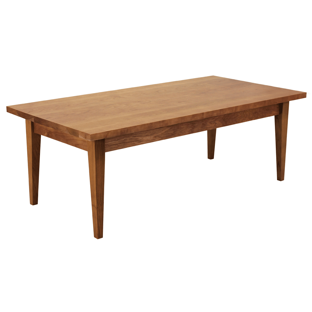 Tapered Leg Coffee Table in Solid Cherry