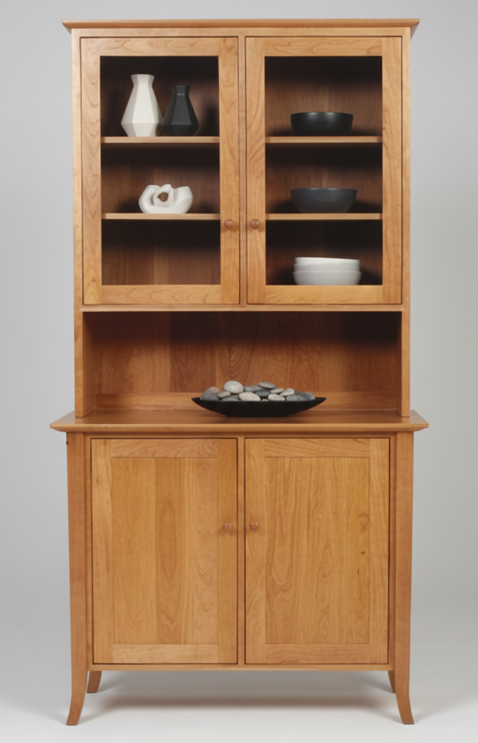 Flared Leg 2 Door Buffet And Hutch