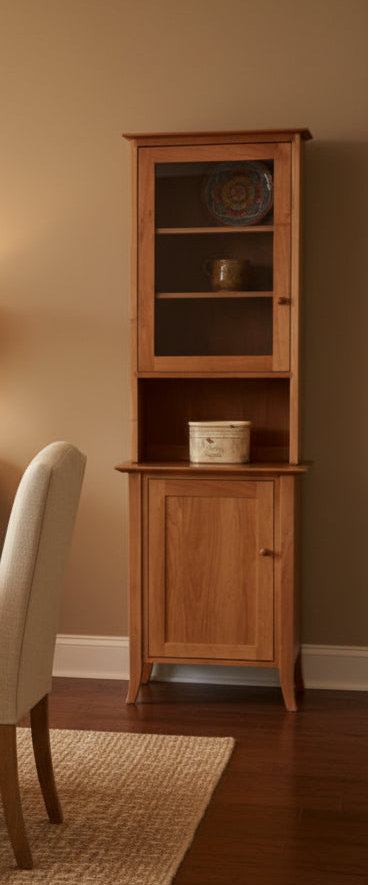 Flared Leg One Door Buffet And Hutch