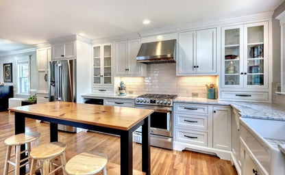 Custom Island with reclaimed pine boards