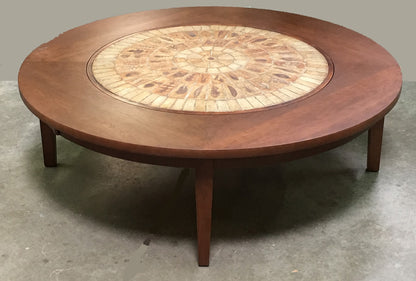 Custom Solid Cherry Coffee table with tile insert