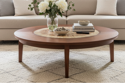 Custom Solid Cherry Coffee table with tile insert