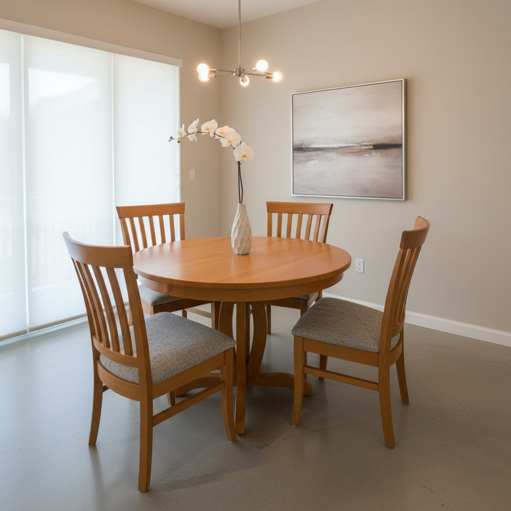 Athens Round Solid top or extension Table