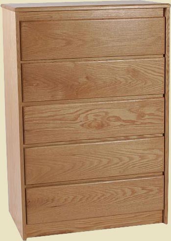 Contemporary Oak 5 Drawer Chest
