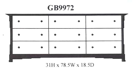 GB9972 Dresser Nine Drawer