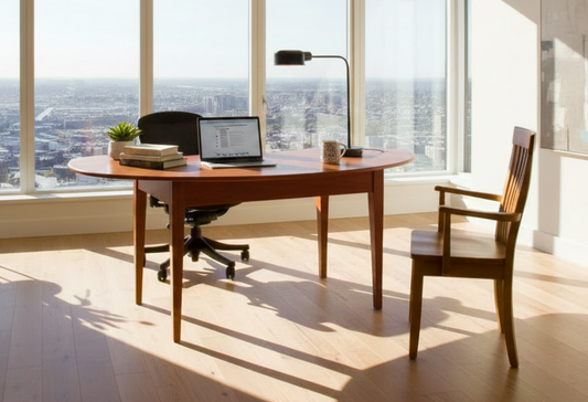 Custom Kidney Shaped Cherry Desk